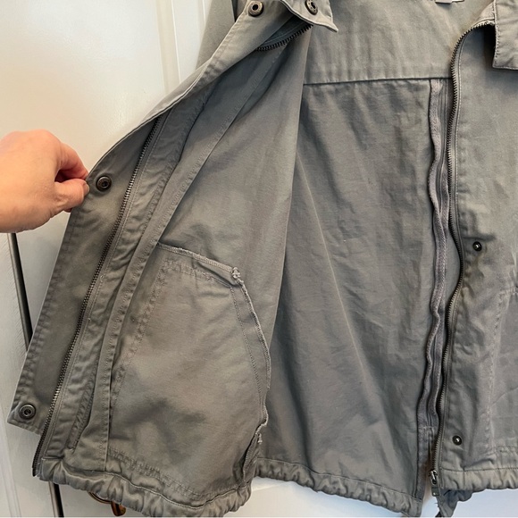 ROXY Watch The Sunrise Utility Jacket Zip Up Snap Embroidered Removable Hood - Picture 8 of 16